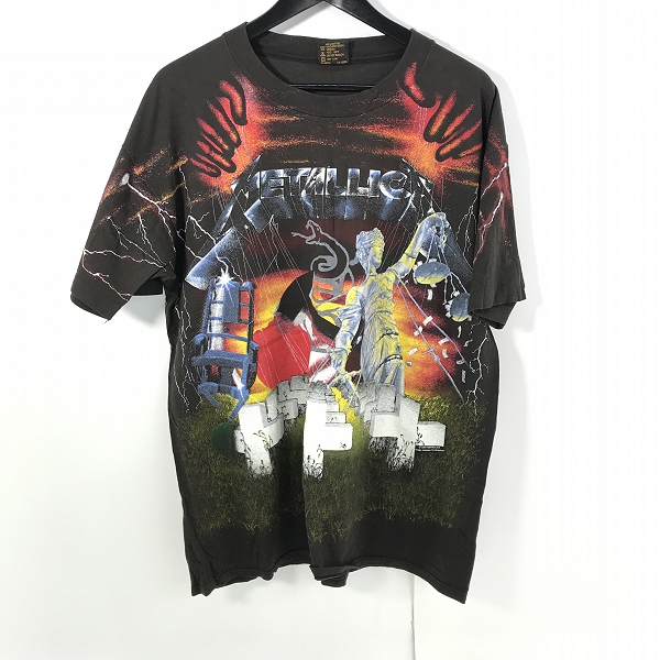 実際に弊社で買取させて頂いたBROCKUM/ブロックム社 90s USA製 METALLICA/メタリカ バンド ビンテージ プリント 半袖Tシャツ/XL