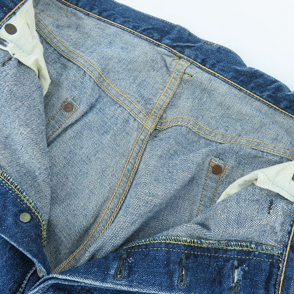 実際に弊社で買取させて頂いたLEVI'S/リーバイス ヴィンテージ 50s頃 501XX紙パッチ/両面均等V/ビッグE/銅メッキ/オフセットセンターループ デニムパンツ/40の画像 7枚目