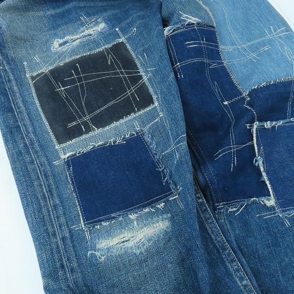 実際に弊社で買取させて頂いたJUNYA WATANABE COMME des GARCONS DENIM/ジュンヤワタナベコムデギャルソンデニム パッチワーク ジーンズ XG-P101/AD2020/Sの画像 6枚目