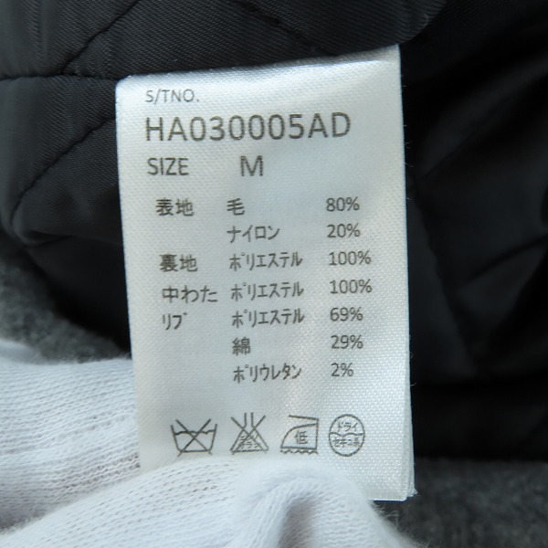 実際に弊社で買取させて頂いたHARE/ハレ ウール混 スタジャン/ブルゾン HA030005AD /Mの画像 3枚目