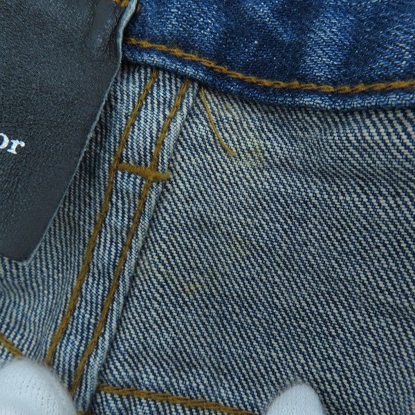 実際に弊社で買取させて頂いたDior HOMME/ディオールオム エディ期 アーカイブ ラスターコーティング デニム/46の画像 6枚目