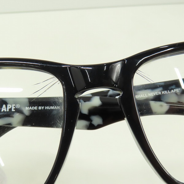 実際に弊社で買取させて頂いたA BATHING APE/アベイシングエイプ メガネフレーム/アイウェア BA13014の画像 8枚目