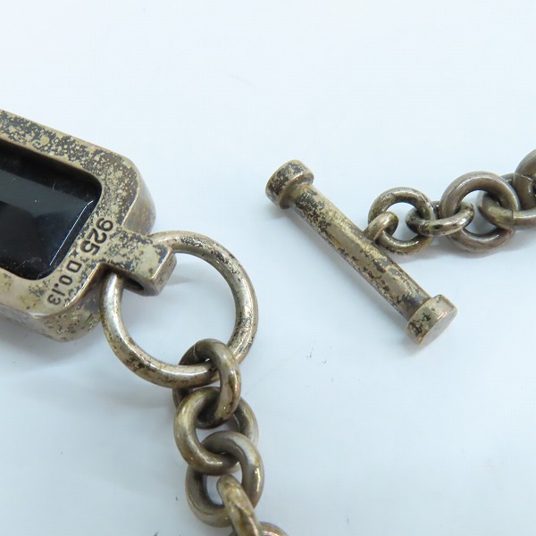 実際に弊社で買取させて頂いたJustin Davis/ジャスティンデイビス ONYX SQUARE STONE NECKLACE エミネム ネックレス SNJ115の画像 5枚目