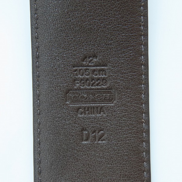実際に弊社で買取させて頂いた COACH/コーチ シグネチャー ベルト F90229の画像 3枚目
