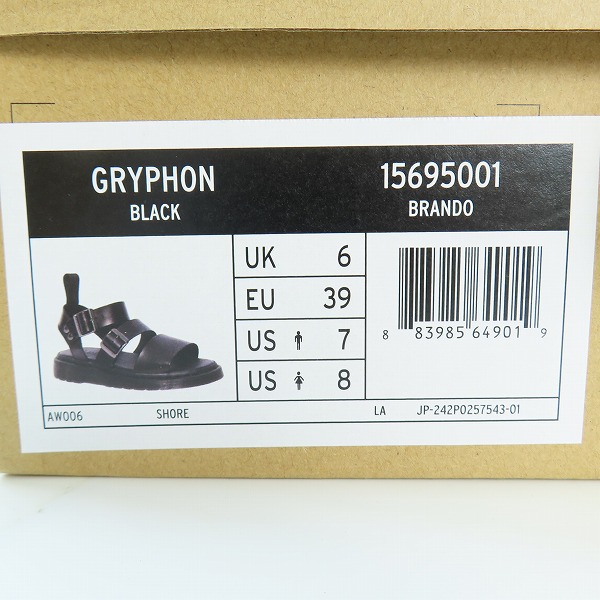 実際に弊社で買取させて頂いたDr.Martens/ドクターマーチン GRYPHON/グリフォン サンダル 15695001/UK6の画像 9枚目