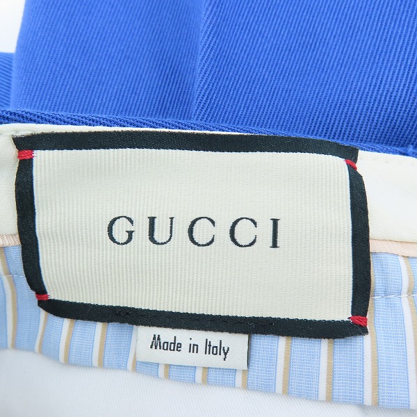 実際に弊社で買取させて頂いたGUCCI グッチ BAND Pleat-Front PANT/サイドライン プリーツ フロントパンツ 568670/44の画像 2枚目