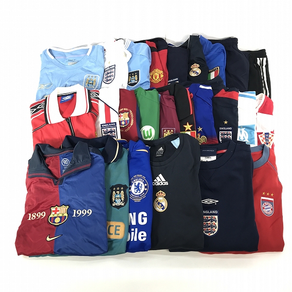 実際に弊社で買取させて頂いた【おまとめ】アンブロ/ナイキ/ルコックスポルティフ 等 マンチェスターシティ/チェルシーFC 等 ユニフォーム/ジャケット/パンツ
