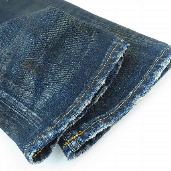 実際に弊社で買取させて頂いたISAMU KATAYAMA BACKLASH/バックラッシュ AULD TRIANGLE クラッシュスキニーデニム 1483-1C Lの画像 6枚目