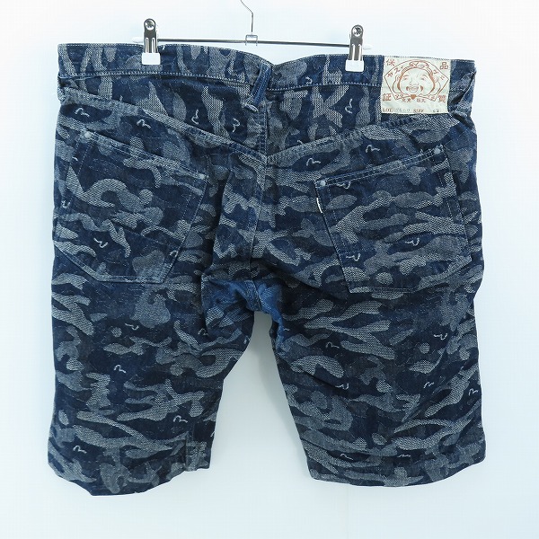 実際に弊社で買取させて頂いたEVISU/エヴィス Lot.7550 総柄 ショート デニムパンツ 42の画像 1枚目