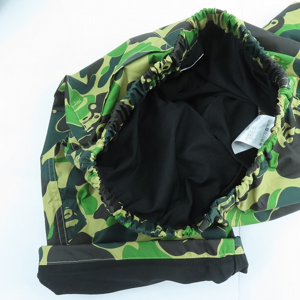 実際に弊社で買取させて頂いた 【未使用】A BATHING APE/アベイジングエイプ KID SABC CAMO MILO HOODIE JACKET/BEACH SHORTS/セットアップ 子供服/140の画像 4枚目