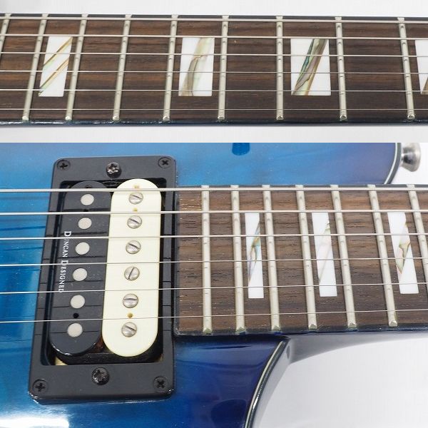 実際に弊社で買取させて頂いた★Aria Pro Ⅱ/アリアプロ2 Original Custom body レスポールシェイプ エレキギター チューナー搭載 ソフトケース付の画像 3枚目
