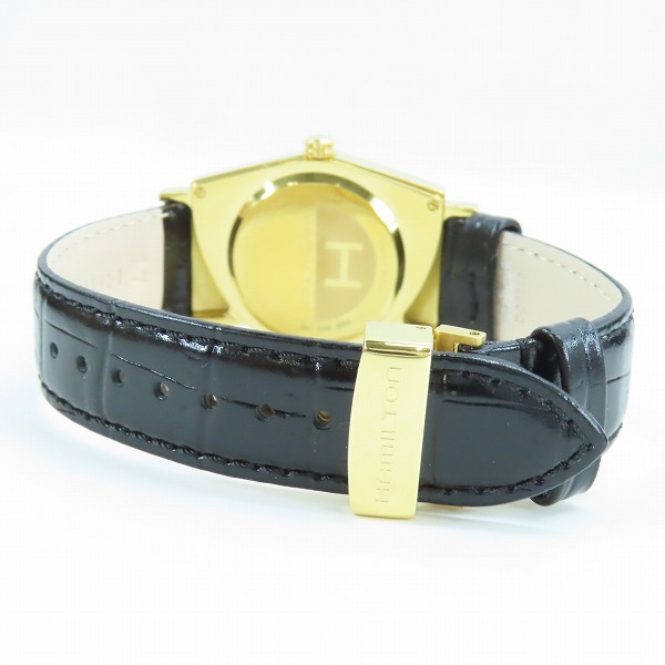 実際に弊社で買取させて頂いたHAMILTON/ハミルトン Ventura/ベンチュラ 黒文字盤 クォーツ時計/ウォッチ H24301731の画像 3枚目