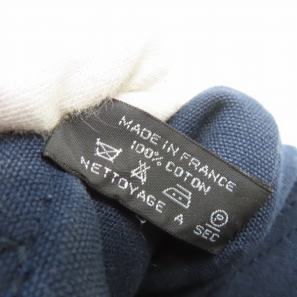 実際に弊社で買取させて頂いたHERMES/エルメス エールライン キャンバス トートバッグ/ハンドバッグ ネイビーの画像 5枚目