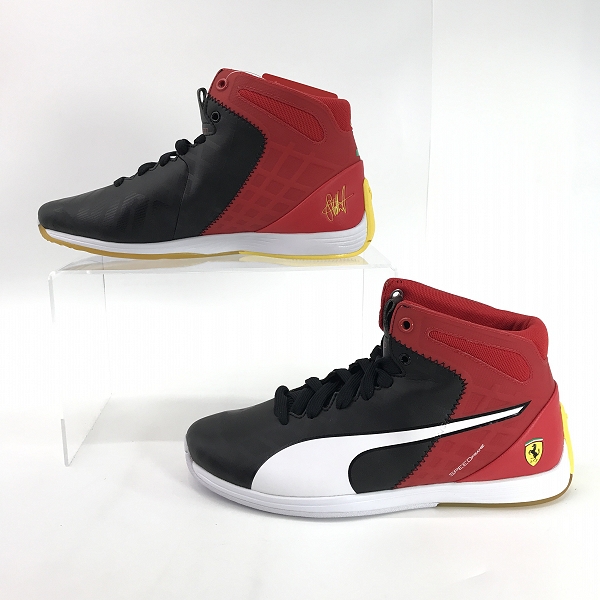 実際に弊社で買取させて頂いた【未使用】PUMA×Ferrari/プーマ×フェラーリ エヴォスピード 1.4 MID NM ベッテルシグネチャー スニーカー 305680 01/26の画像 3枚目