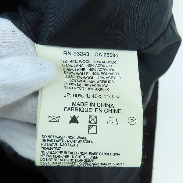 実際に弊社で買取させて頂いた【JPタグ】DIESEL/ディーゼル ボウタイ付き コート ブラック/Sの画像 3枚目