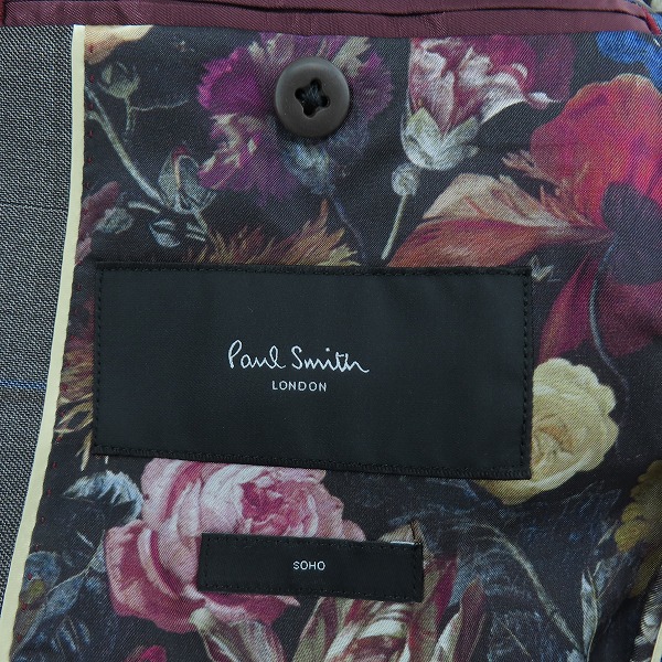 実際に弊社で買取させて頂いたPaul Smith/ポールスミス 裏地総柄 テーラードジャケット/パンツ/セットアップスーツ PL-MX-75466/Mの画像 2枚目