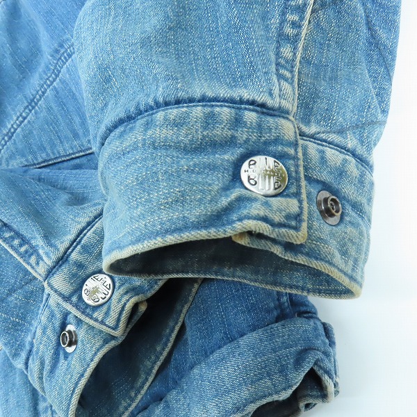 実際に弊社で買取させて頂いたBLUE BLUE/ブルーブルー 裏ボア/襟コーデュロイ デニムジャケット /2の画像 7枚目
