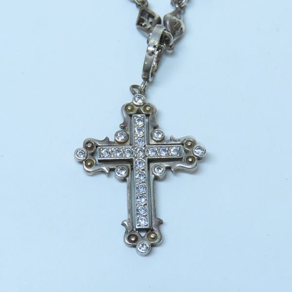 実際に弊社で買取させて頂いたLoree Rodkin/ローリーロドキン バチカンクロス ペンダント/ミクスドダイヤチェーン 16inchの画像 2枚目
