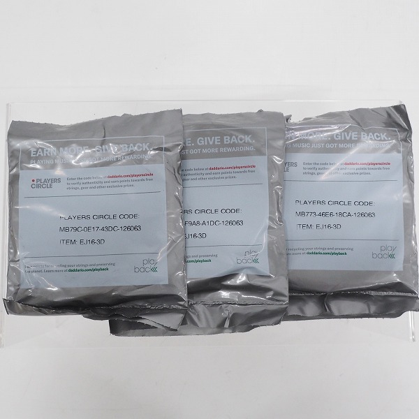 実際に弊社で買取させて頂いた【未開封】D'Addario/ダダリオ EJ16-3D 3-Pack Phosphor Bronze Wound Light アコースティックギター弦 3セットパックの画像 3枚目