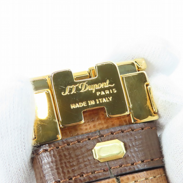 実際に弊社で買取させて頂いたS.T.Dupont/デュポン レザーベルトの画像 3枚目