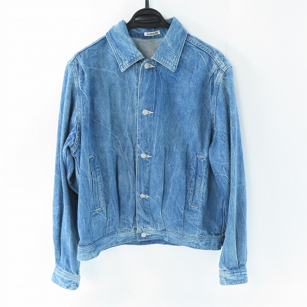 実際に弊社で買取させて頂いたAURALEE/オーラリー SELVEDGE FADED LIGHT DENIM BLOUSON/セルビッジ フェイデッド ライト ブルゾン A23SB01DE/4