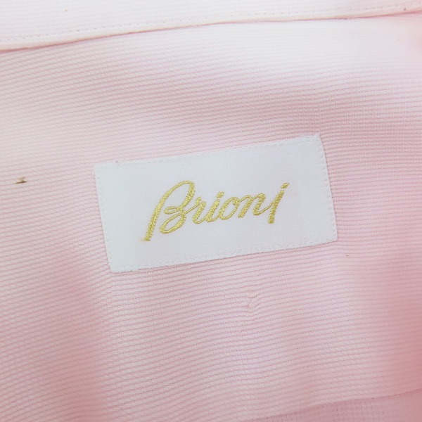 実際に弊社で買取させて頂いたBrioni/ブリオーニ コットン 長袖 ボタンシャツ ピンク/43の画像 2枚目