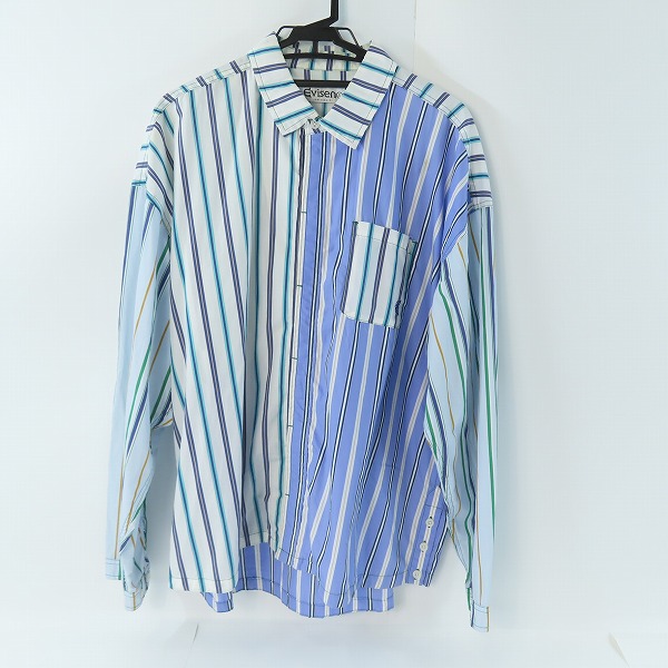 実際に弊社で買取させて頂いたEvisen skateboards/エビセンスケートボード ストライプ 長袖シャツ/L