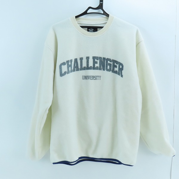 実際に弊社で買取させて頂いたCHALLENGER/チャレンジャー COLLEGE LOGO C/N FLEECE /フリースクルーネック CLG-CS 022-005/S
