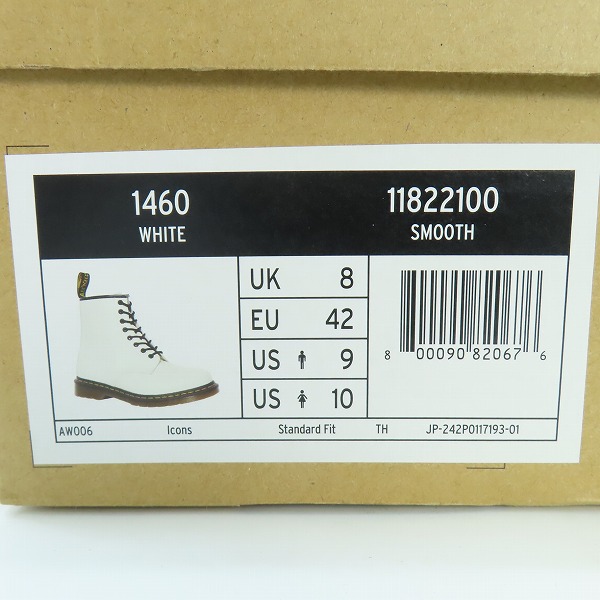 実際に弊社で買取させて頂いたDr.Martens/ドクターマーチン 1460 8EYE BOOT/8ホール ブーツ ホワイト 11822100/UK8の画像 9枚目