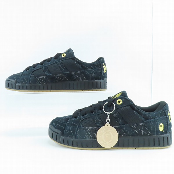 実際に弊社で買取させて頂いた【未使用】 adidas×A BATHING APE/アディダス×アベイシングエイプ LINE CAMO BLACK IE1131/26の画像 3枚目