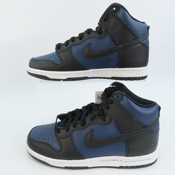実際に弊社で買取させて頂いた【未使用】NIKE×FRAGMENT DESIGN/ナイキ×フラグメントデザイン DUNK HI/ダンク ハイ ミッドナイトネイビー DJ0383-400/26.5の画像 3枚目