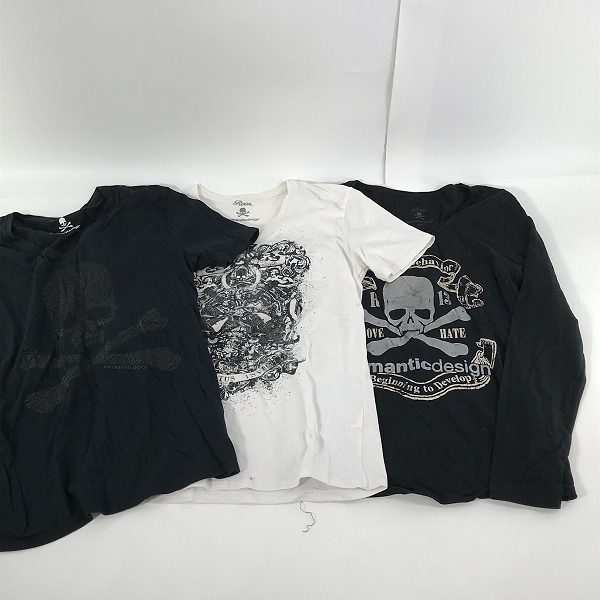 実際に弊社で買取させて頂いた【おまとめ】Roen×semantic design/ロエン×セマンティックデザイン スカル プリント Tシャツ/ロンTの画像 1枚目