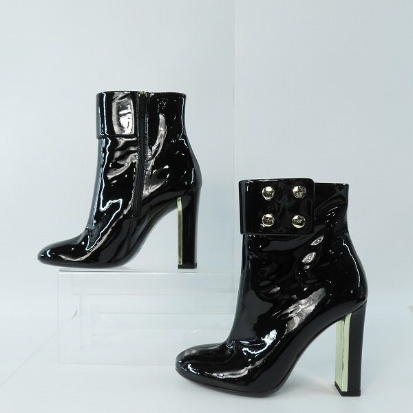 実際に弊社で買取させて頂いたGUCCI/グッチ エナメルレザー ショートブーツ/37の画像 3枚目