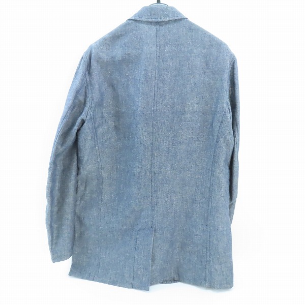 実際に弊社で買取させて頂いたBrioni/ブリオーニ ウール/リネン コート インディゴ Lの画像 1枚目