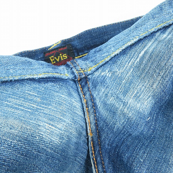 実際に弊社で買取させて頂いたEVISU/エヴィス ペイント デニムパンツ 2101/31×35の画像 9枚目
