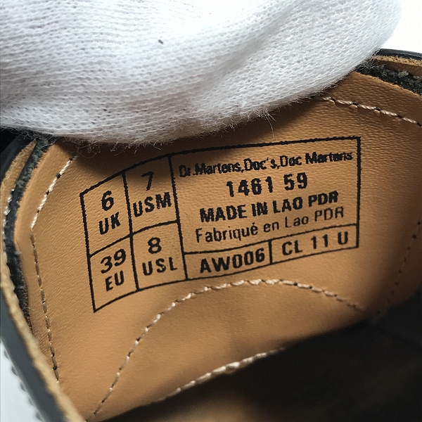 実際に弊社で買取させて頂いたDr.Martens/ドクターマーチン 3EYE SHOE/3ホール レザーシューズ 1461 59/UK6の画像 5枚目