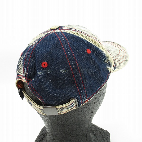 実際に弊社で買取させて頂いたDIESEL/ディーゼル ダメージ加工 デニム キャップ/2の画像 3枚目