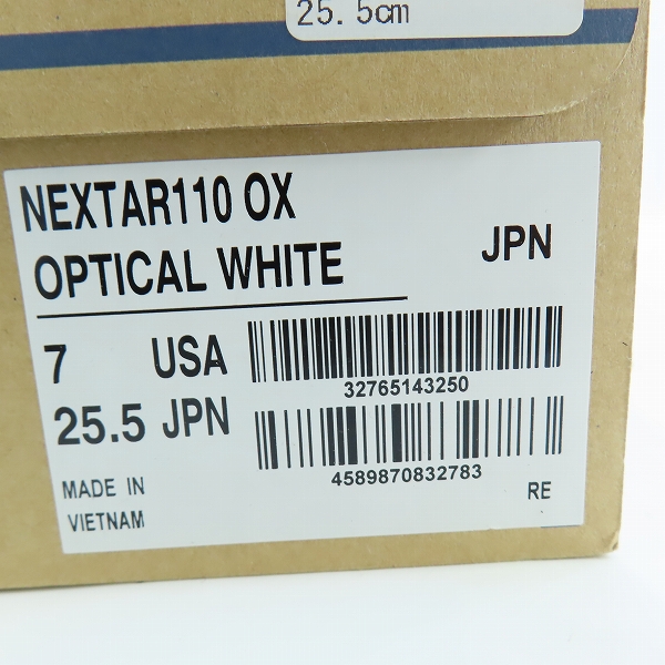 実際に弊社で買取させて頂いたCONVERSE/コンバース NEXTAR110 OX/ネクスター オプティカルホワイト 32765143/25.5の画像 8枚目