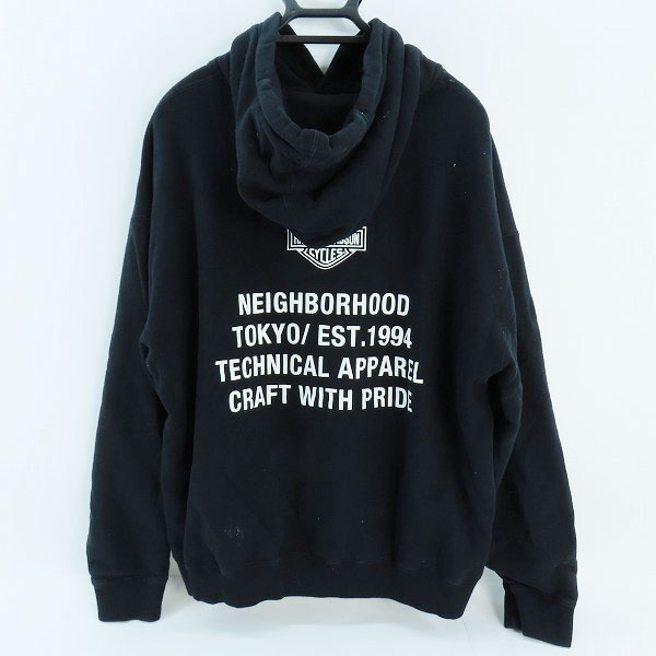 実際に弊社で買取させて頂いたNEIGHBORHOOD×HARLEY DAVIDSON/ネイバーフッド×ハーレーダビッドソン スウェットパーカー 222UW05N-CSM01/XLの画像 1枚目