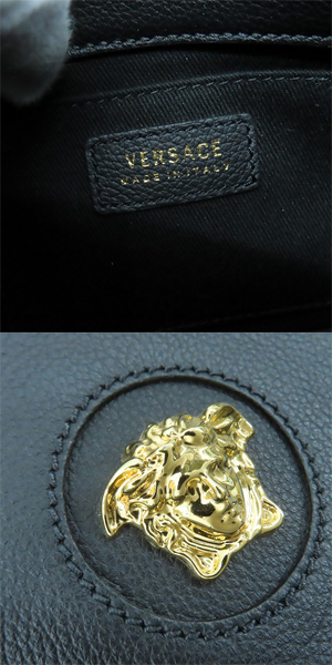 実際に弊社で買取させて頂いたVersace/ヴェルサーチ La Medusa small hobo bag Black/メデューサスモールホーボーバッグ ブラックの画像 4枚目