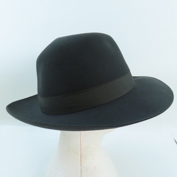 実際に弊社で買取させて頂いたBorsalino/ボルサリーノ BEAVER/ビーバ フェルト ハット/59の画像 4枚目