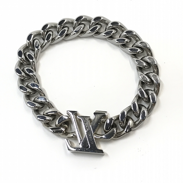 実際に弊社で買取させて頂いたLOUIS VUITTON/ルイヴィトン ブラスレ LV チェーン 喜平ブレスレット M0919Mの画像 4枚目