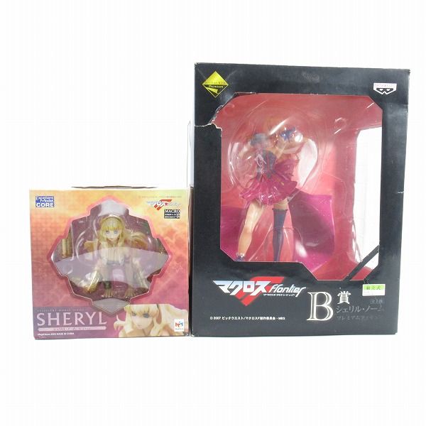 実際に弊社で買取させて頂いたメガハウス エクセレントモデルCORE マクロスＦ シェリル・ノーム N.A Ver./一番くじ B賞 シェリル フィギュア 2点セット