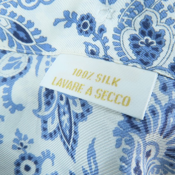 実際に弊社で買取させて頂いたBrioni/ブリオーニ 総柄 シルク 長袖 ボタンシャツ/Ⅴの画像 4枚目