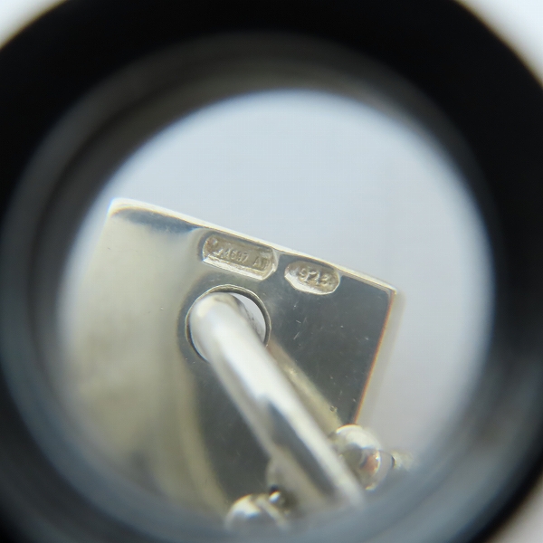 実際に弊社で買取させて頂いたGUCCI/グッチ Wチェーンペンダントネックレス 刻印ロゴバープレート/ダブルボールチェーン 09840 925SVの画像 6枚目