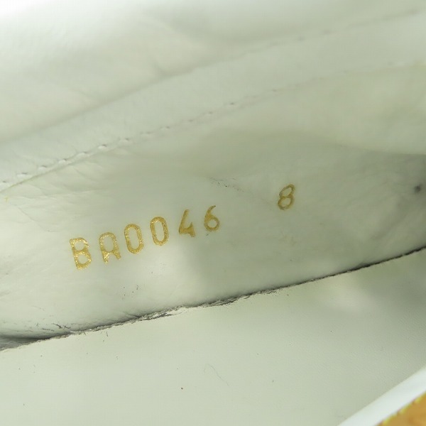 実際に弊社で買取させて頂いたLOUIS VUITTON/ルイヴィトン オフホワイト レザースニーカー BA0046/8 の画像 5枚目