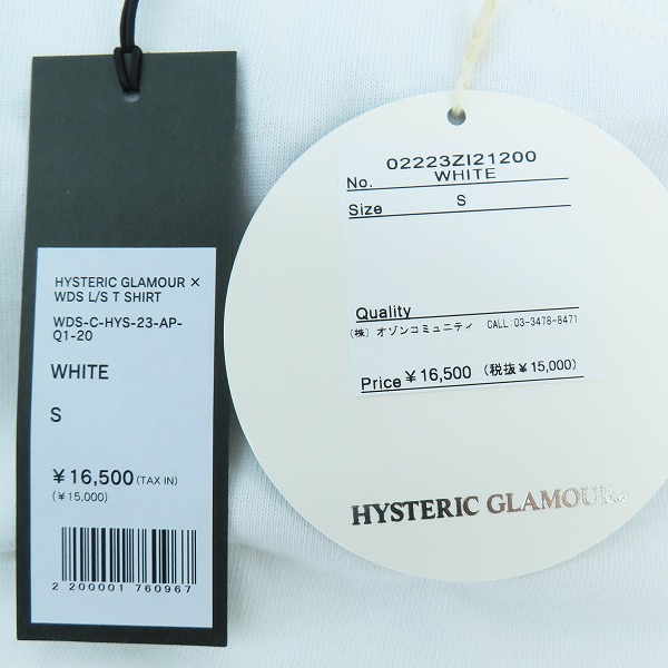 実際に弊社で買取させて頂いた【未使用】HYSTERIC GLAMOUR/ヒステリックグラマー×WIND AND SEA/ウィダンシー L/S Tシャツ/Sの画像 4枚目