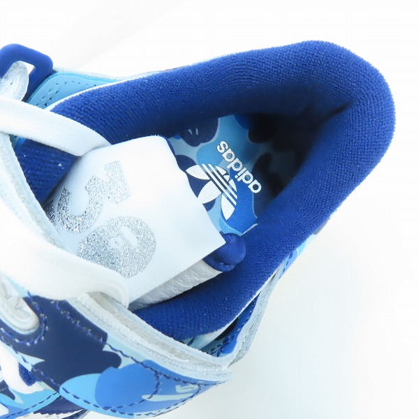 実際に弊社で買取させて頂いた【未使用】 adidas×A BATHING APE/アディダス×アベイシングエイプ Forum 84 Low 30th Anniversary/フォーラム ID4772/26の画像 4枚目