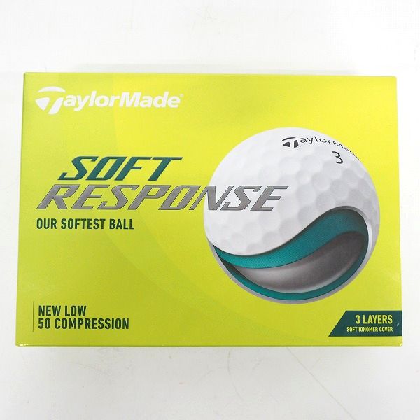 実際に弊社で買取させて頂いた【未使用】TaylorMade/テーラーメイド SOFT RESPONSE/ソフトレスポンス 2022モデル ゴルフボール ホワイト 1ダースの画像 2枚目