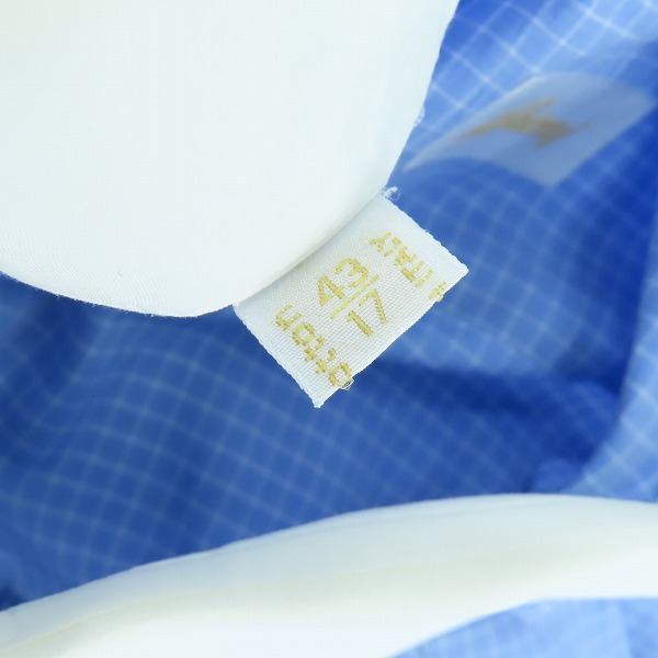 実際に弊社で買取させて頂いたBrioni/ブリオーニ コットン チェック 長袖 ボタンシャツ ブルー×ホワイト/43の画像 3枚目